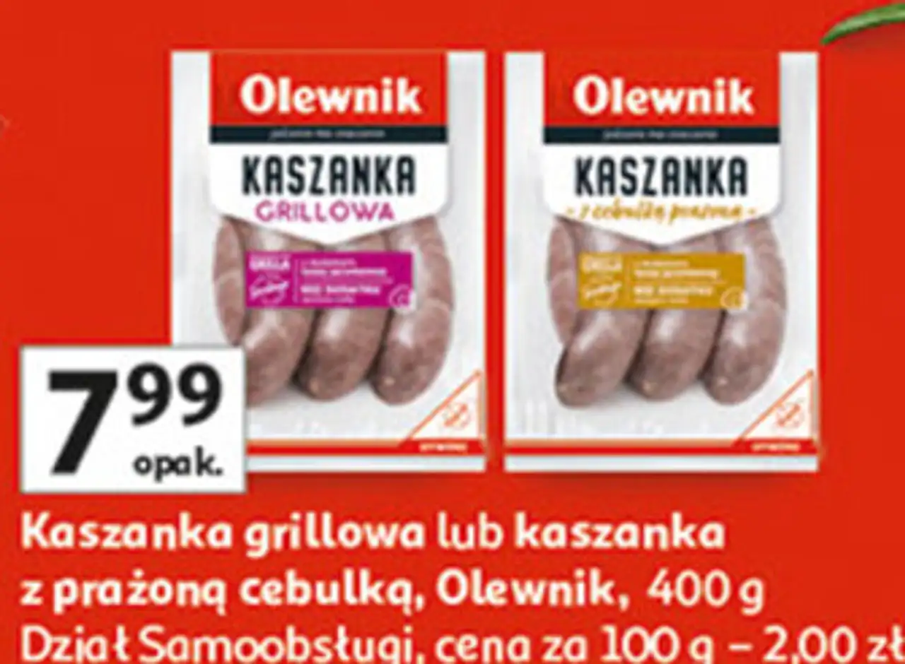 Kaszanka grillowa lub kaszanka z prażoną cebulką