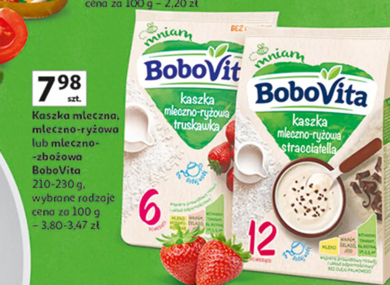 Kaszka mleczna, mleczno-ryżowa lub mleczno -zbożowa BoboVita