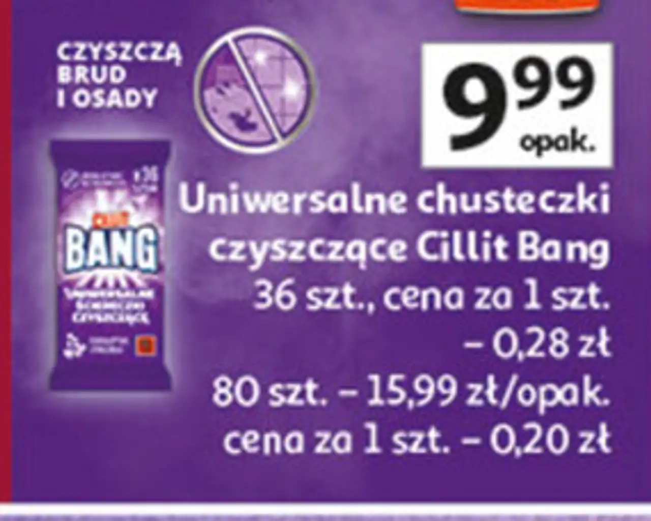 Uniwersalne chusteczki czyszczące Cillit Bang