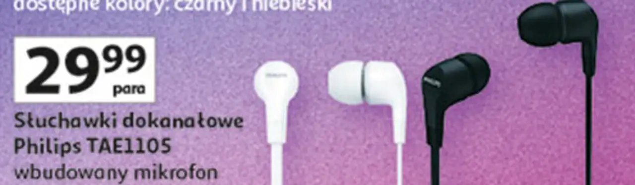 Słuchawki dokanałowe Philips TAE1105