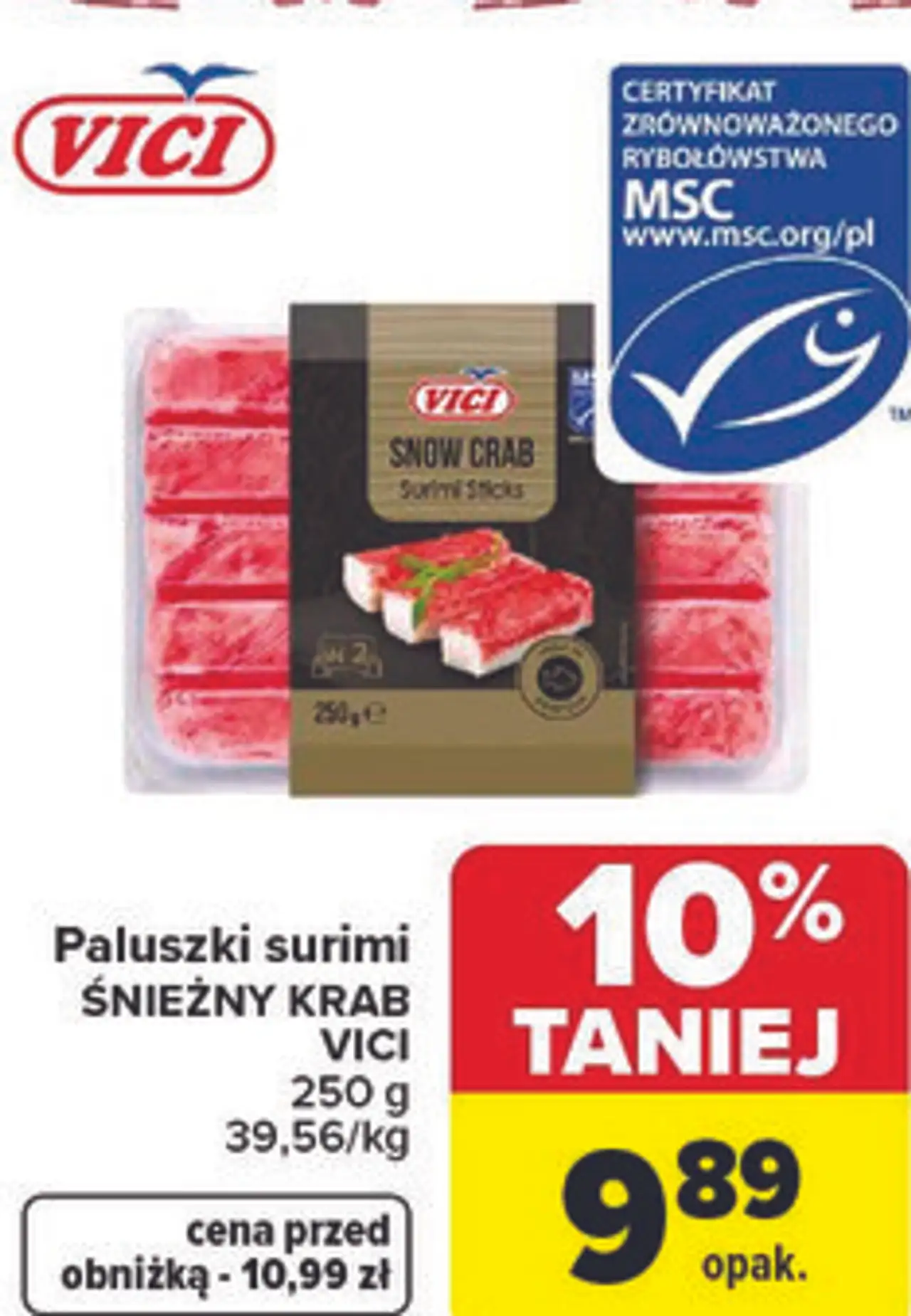 Paluszki surimi ŚNIEŻNY KRAB VICI