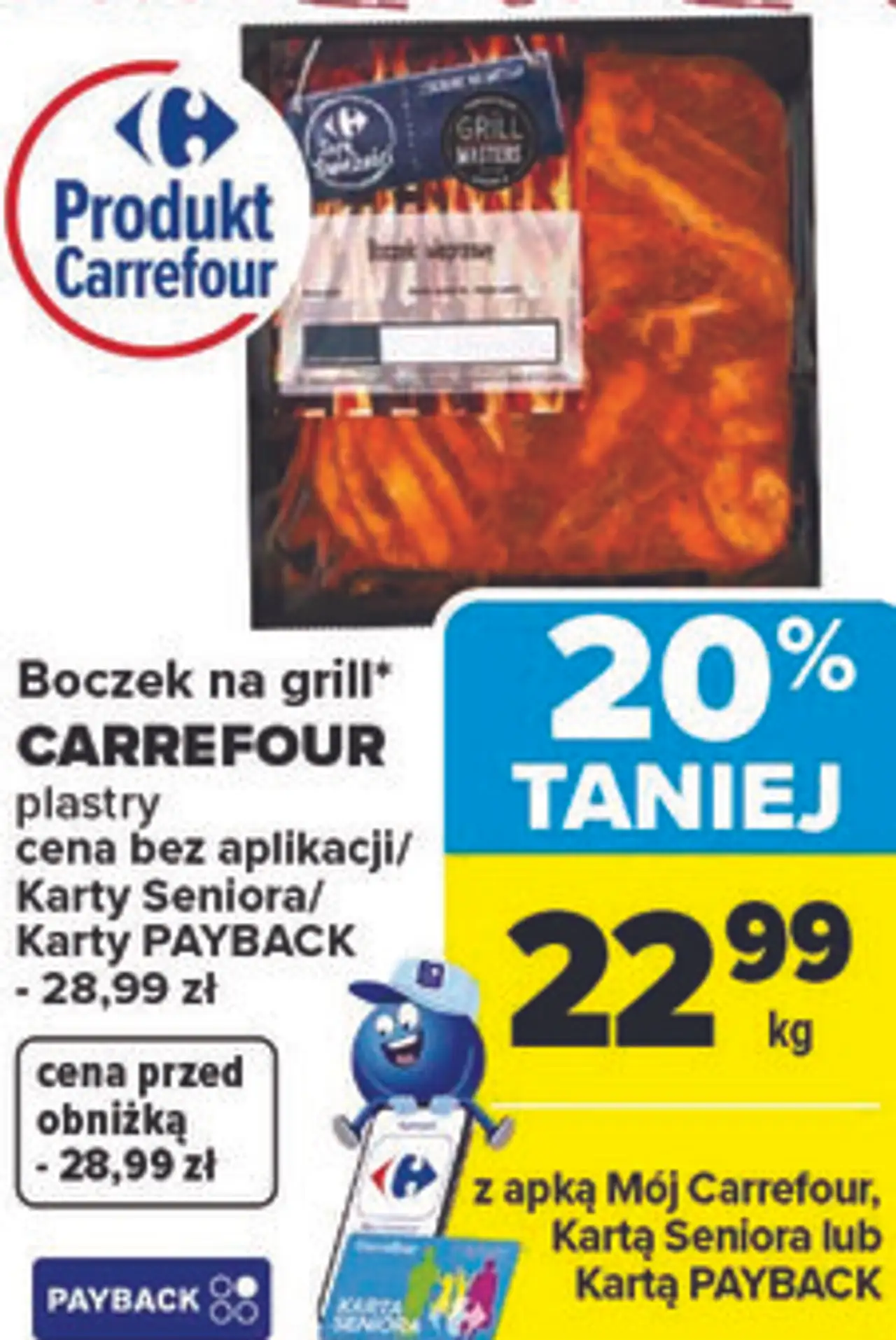 Boczek na grill* CARREFOUR plastry