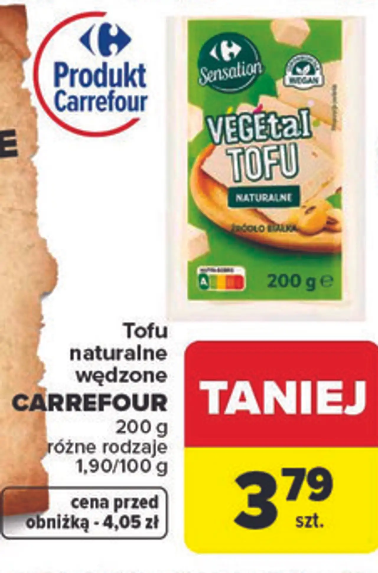 Tofu naturalne wędzone CARREFOUR