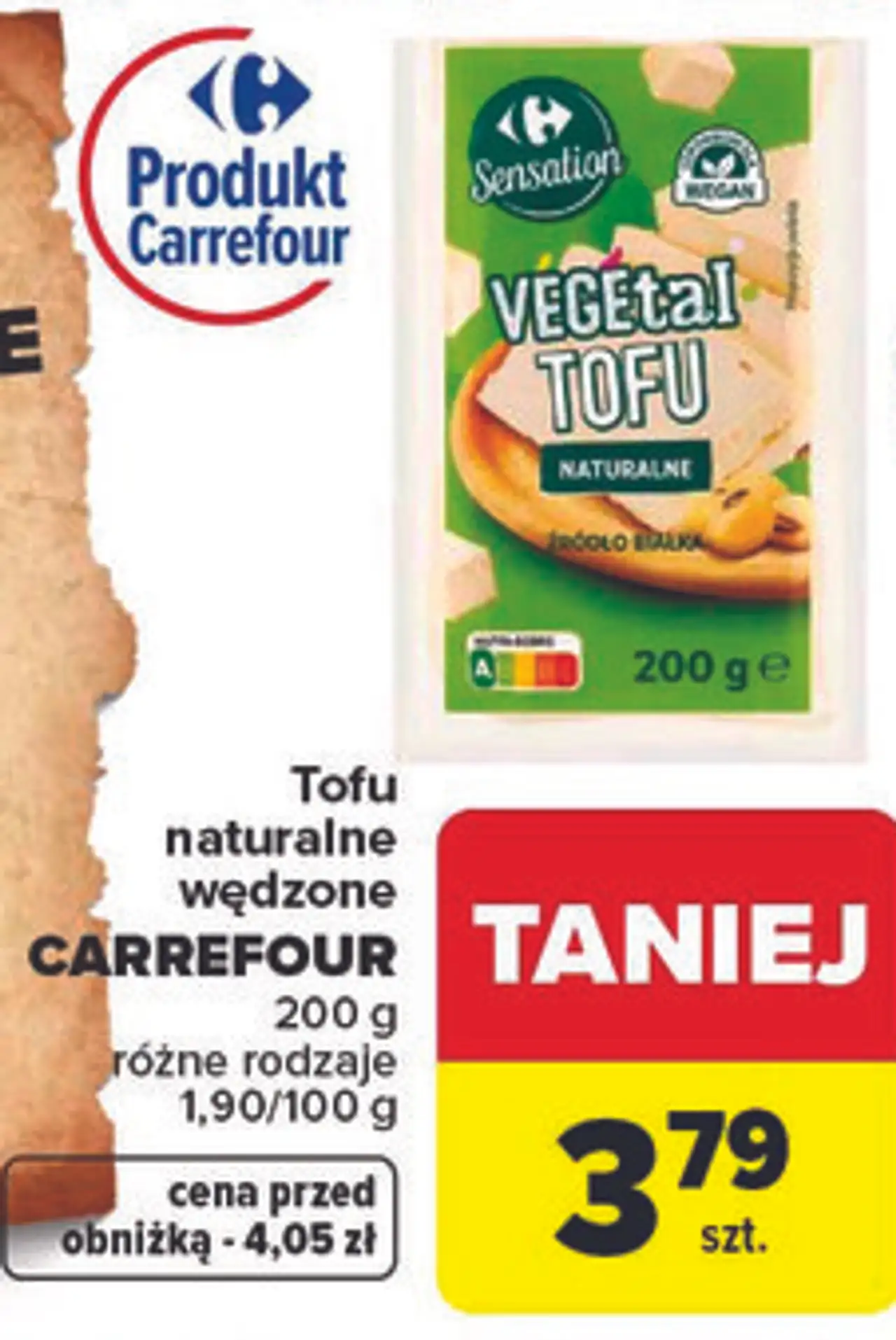Tofu naturalne wędzone CARREFOUR 200 g różne rodzaje