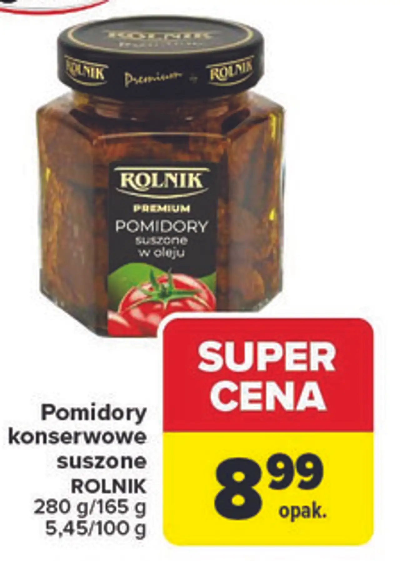 Pomidory konserwowe suszone ROLNIK 280 g/165 g