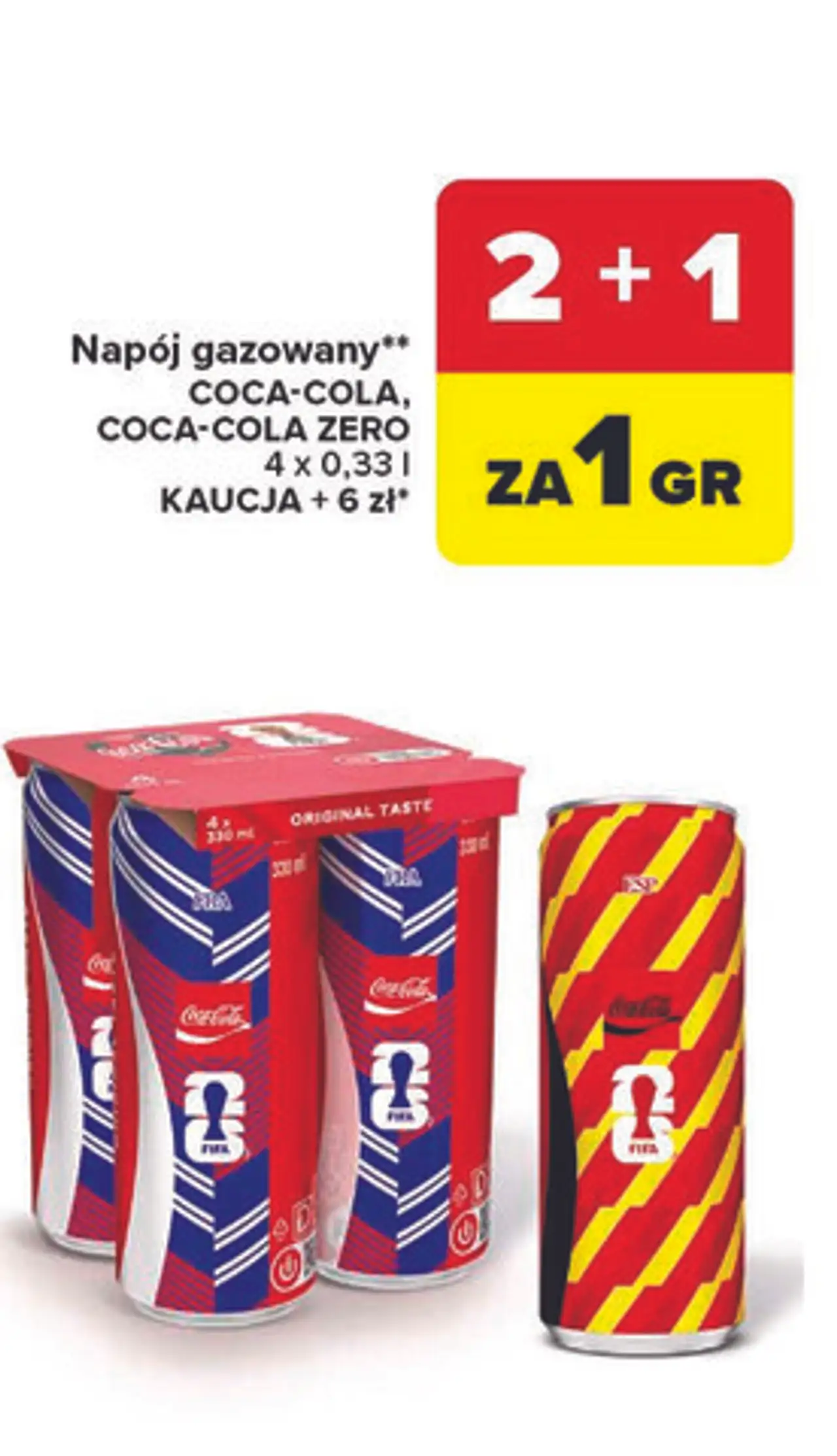 Napój gazowany Coca-Cola, Coca-Cola Zero 4 x 0,33 l