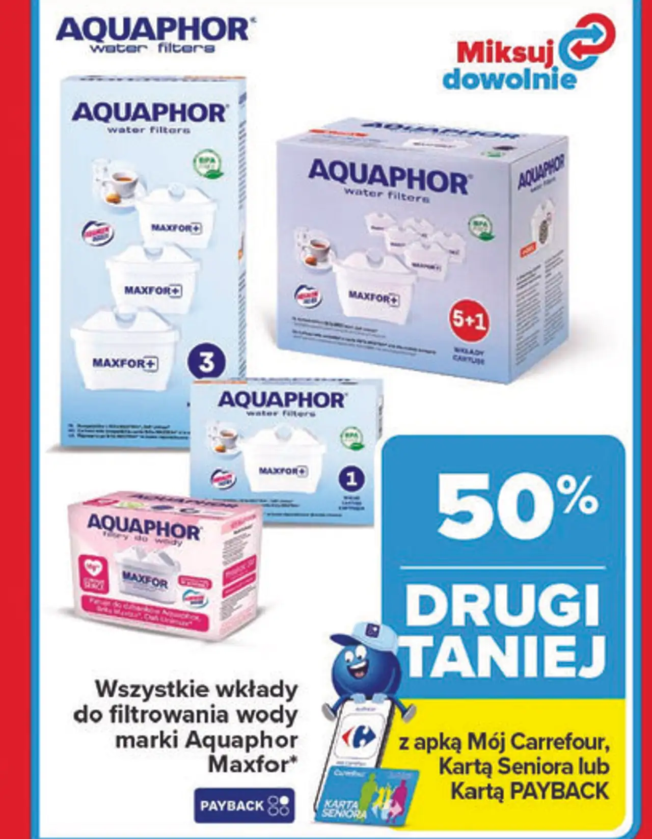 Wszystkie wkłady do filtrowania wody marki Aquaphor Maxfor*