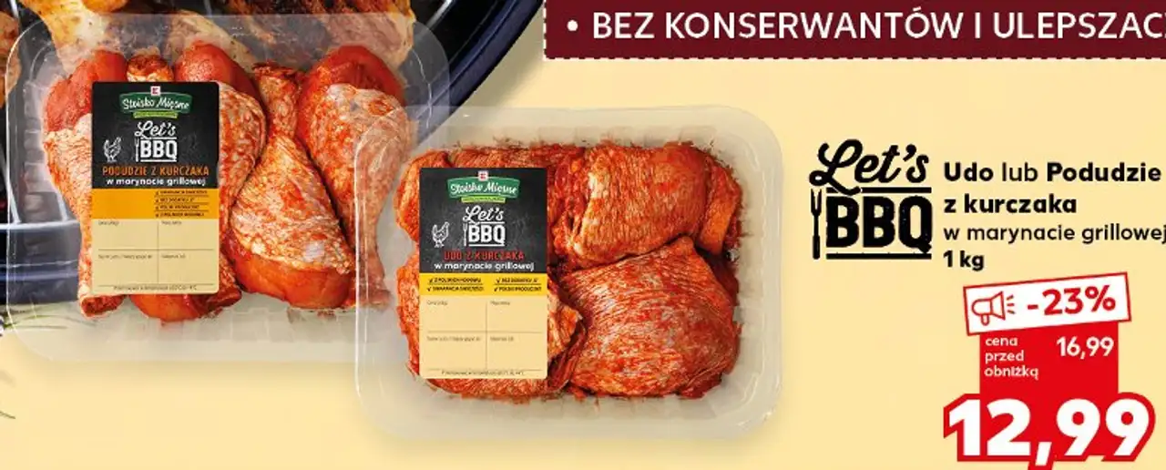 Let's BBQ Udo lub Podudzie z kurczaka w marynacie grillowej 1 kg