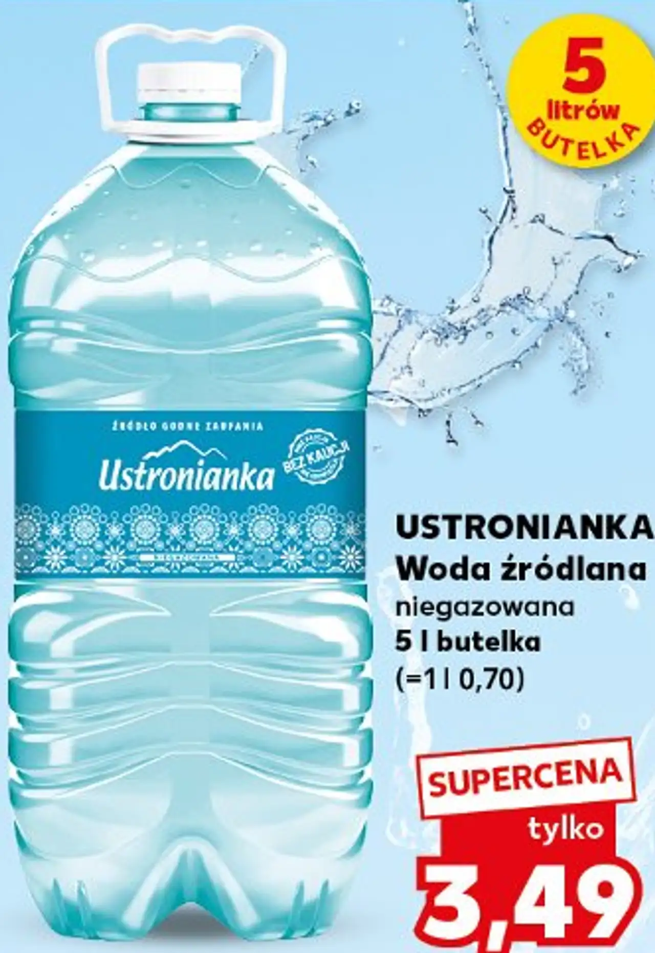 USTRONIANKA Woda źródlana niegazowana