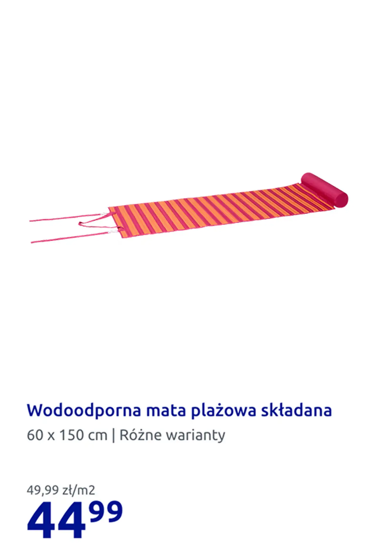 Wodoodporna mata plażowa składana