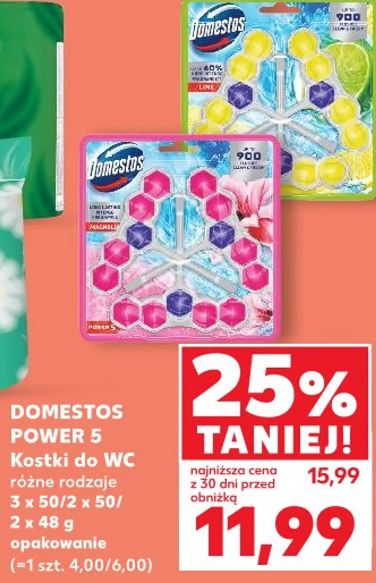 POWER 5 Kostki do WC różne rodzaje 3 x 50/2 x 50/ 2 x 48 g opakowanie