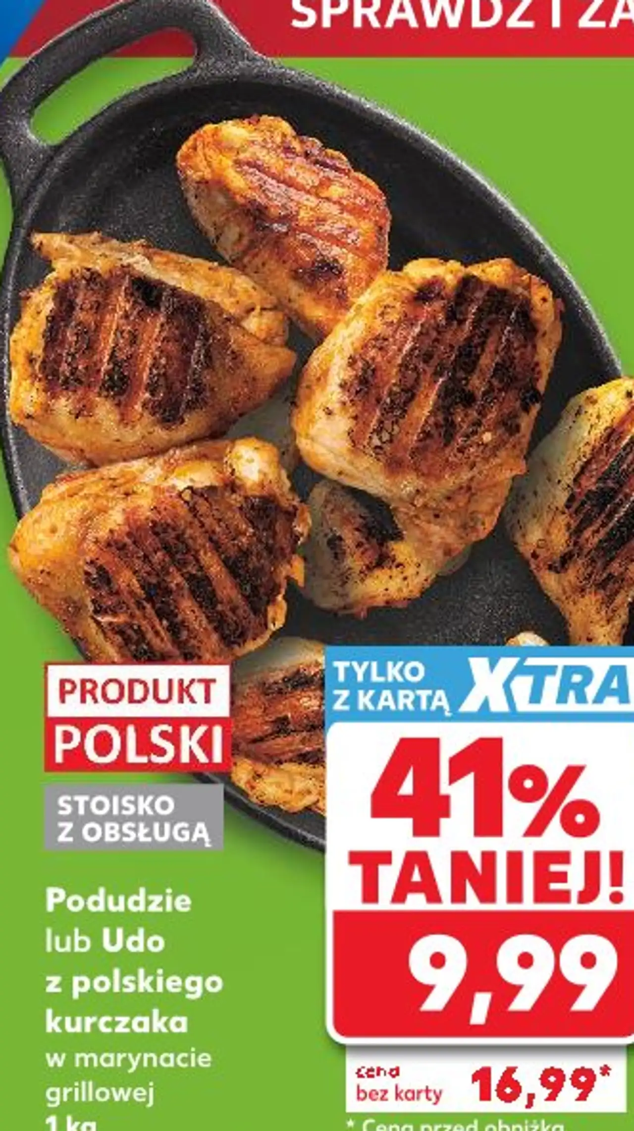 Podudzie lub Udo z polskiego kurczaka w marynacie grillowej 1 kg
