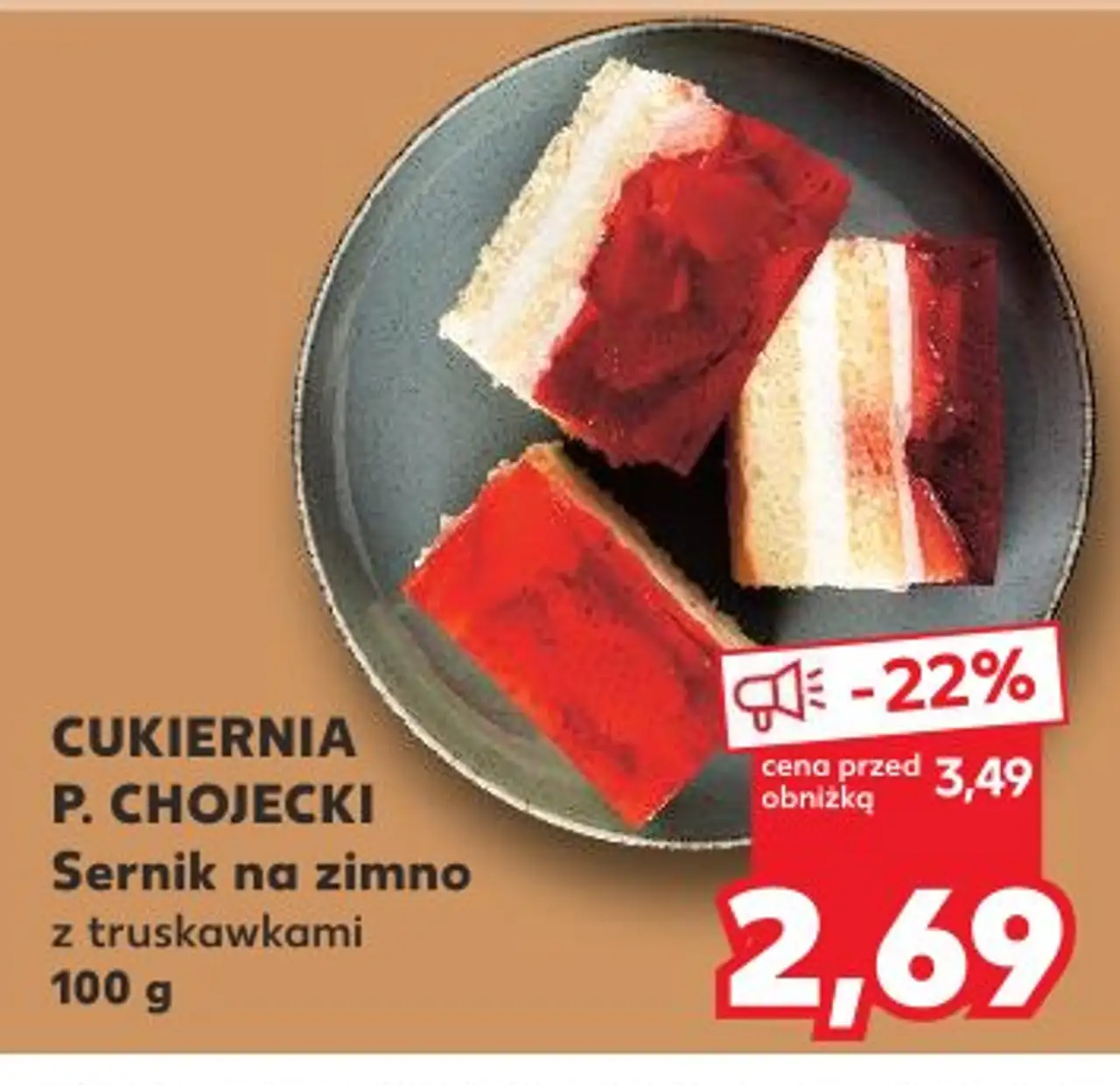 CUKIERNIA P. CHOJECKI Sernik na zimno z truskawkami 100 g