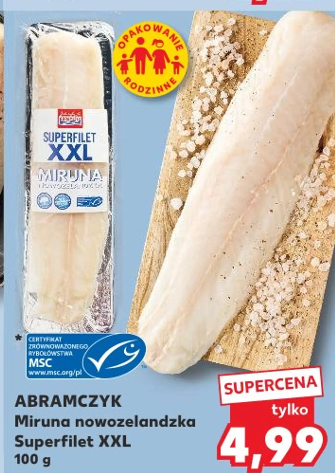 ABRAMCZYK Miruna nowozelandzka Superfilet XXL 100 g