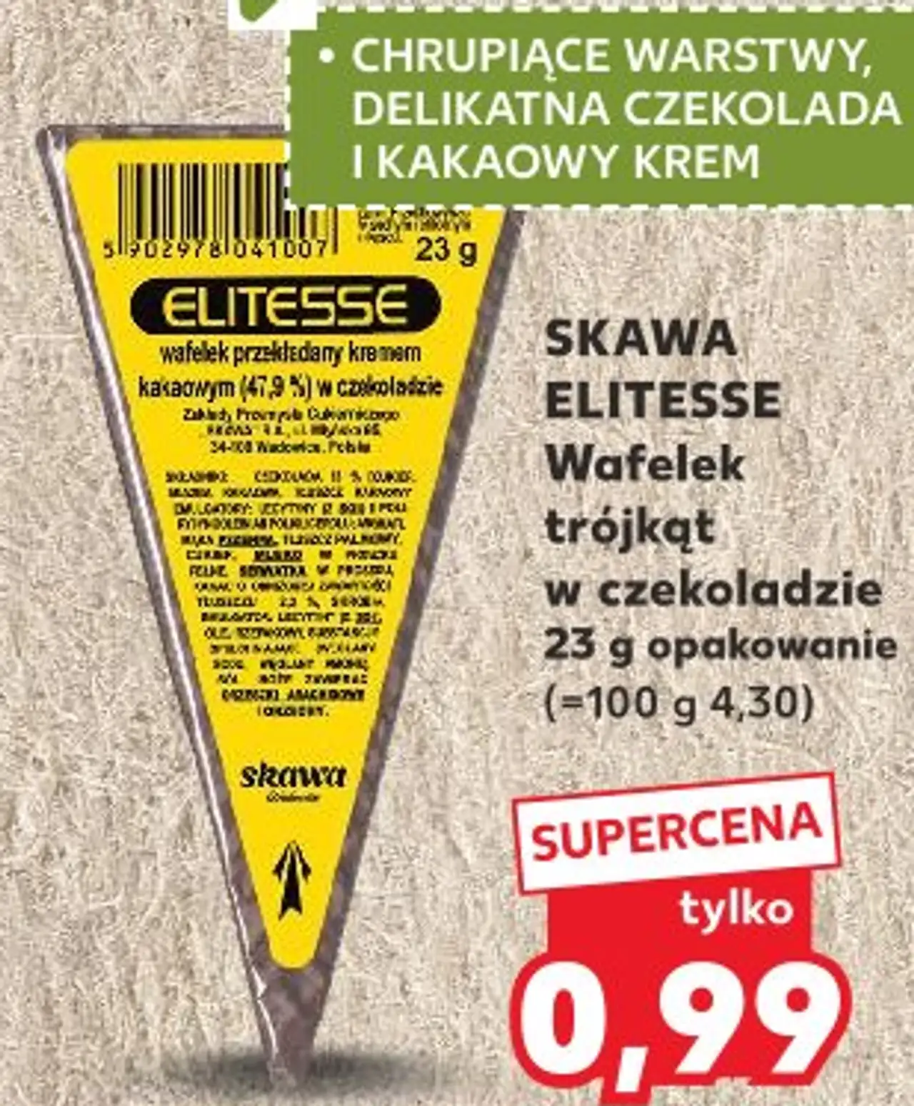 SKAWA ELITESSE Wafelek trójkąt w czekoladzie