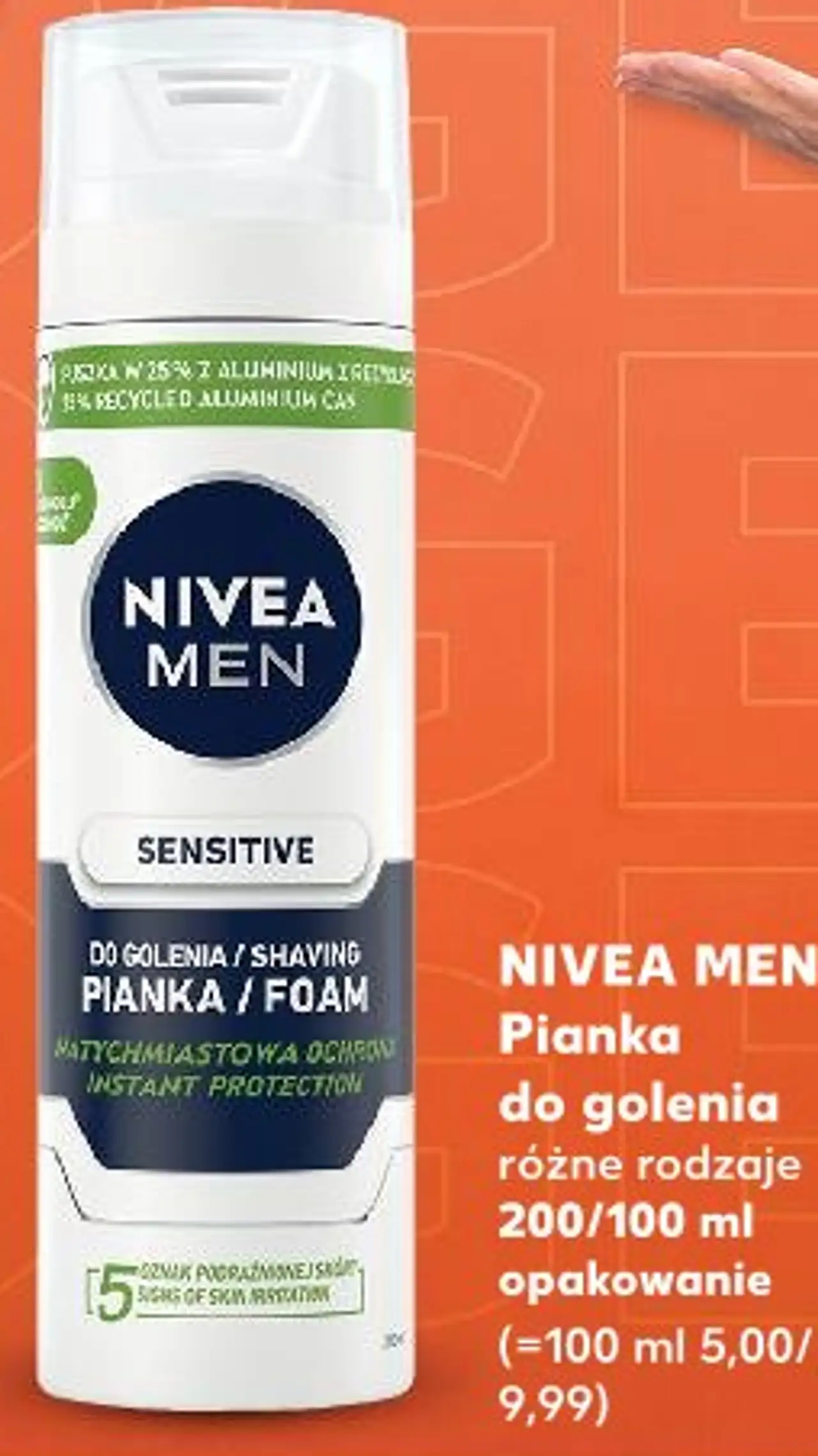 NIVEA MEN Pianka do golenia różne rodzaje 200/100 ml opakowanie