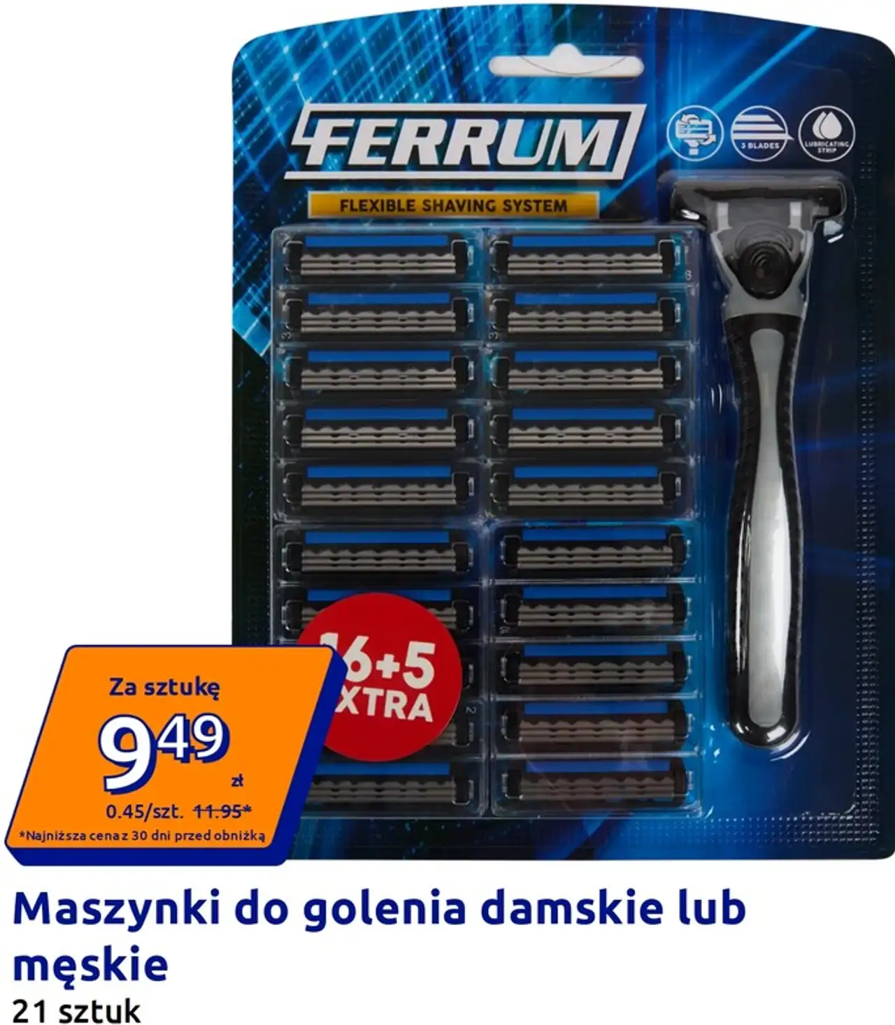 Maszynki do golenia damskie lub męskie FERRUM