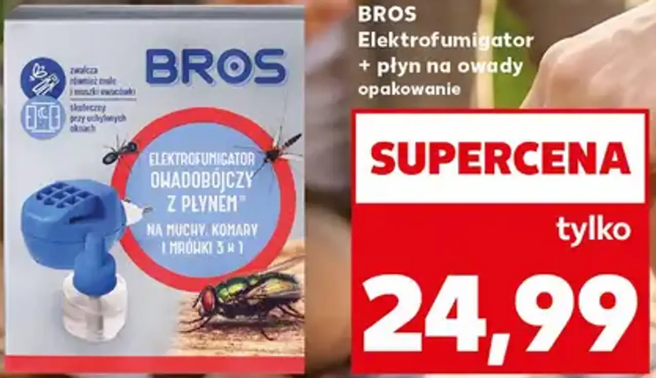 BROS Elektrofumigator + płyn na owady opakowanie