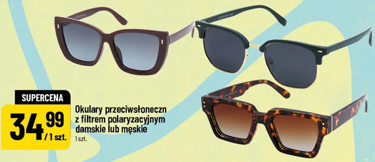 Okulary przeciwsłoneczn z filtrem polaryzacyjnym damskie lub męskie