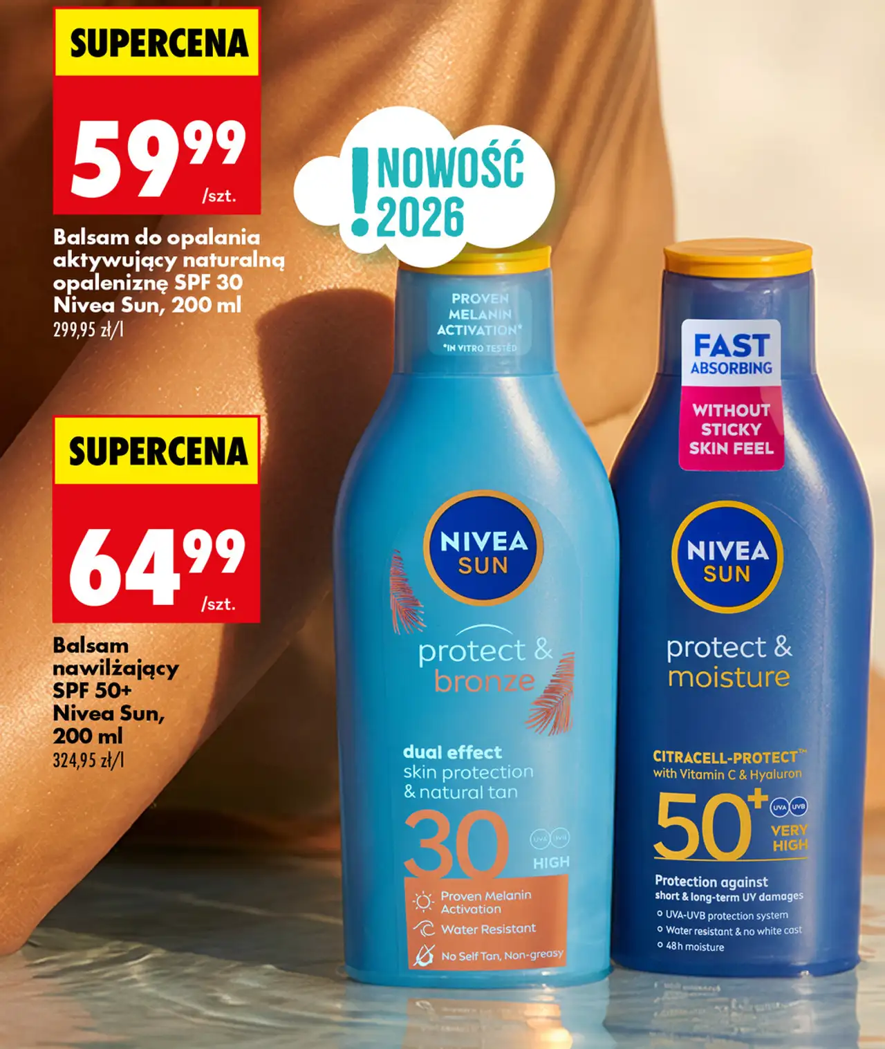 Balsam do opalania aktywujący naturalną opaleniznę SPF 30 Nivea Sun