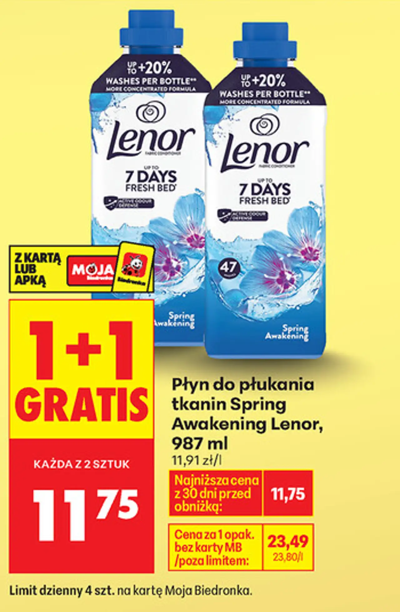 Płyn do płukania tkanin Spring Awakening Lenor, 987 ml