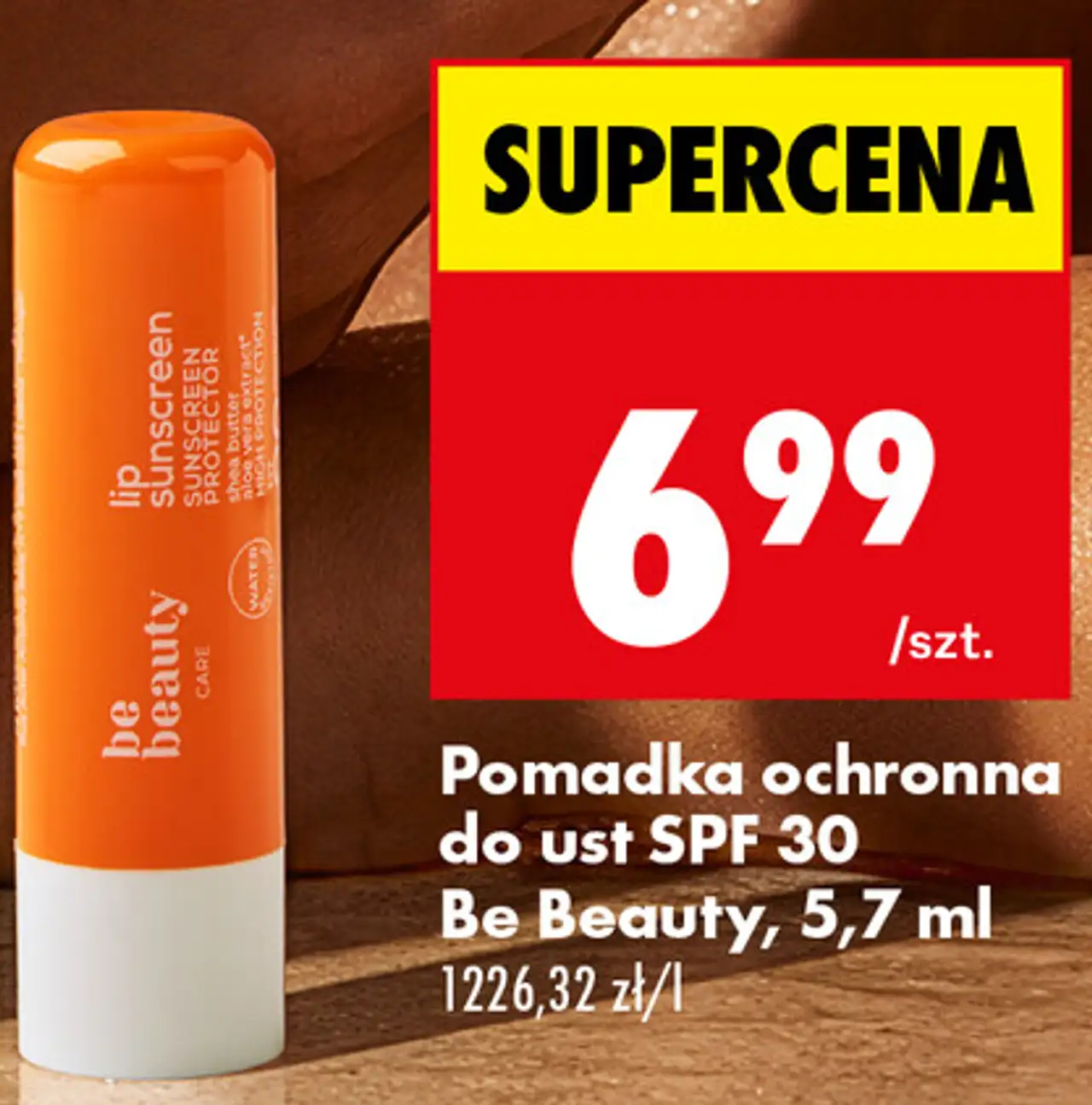 Pomadka ochronna do ust SPF 30 Be Beauty, 5,7 ml