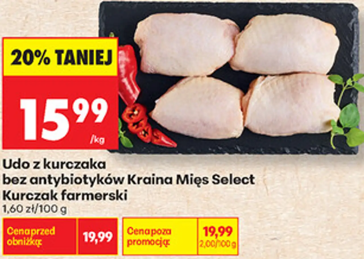 Udo z kurczaka bez antybiotyków Kraina Mięs Select Kurczak farmerski