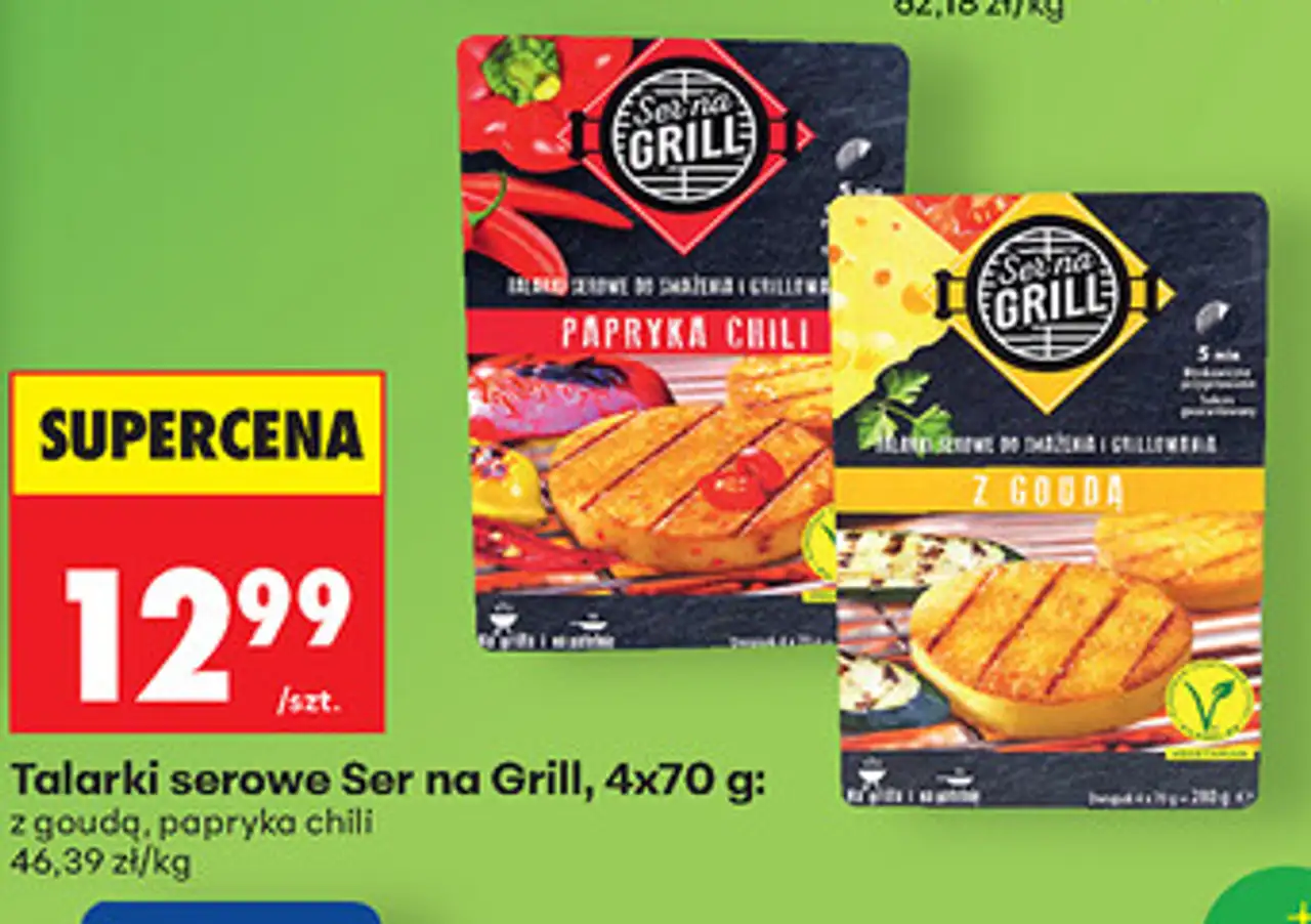 Talarki serowe Ser na Grill, 4x70 g: z goudą, papryka chili