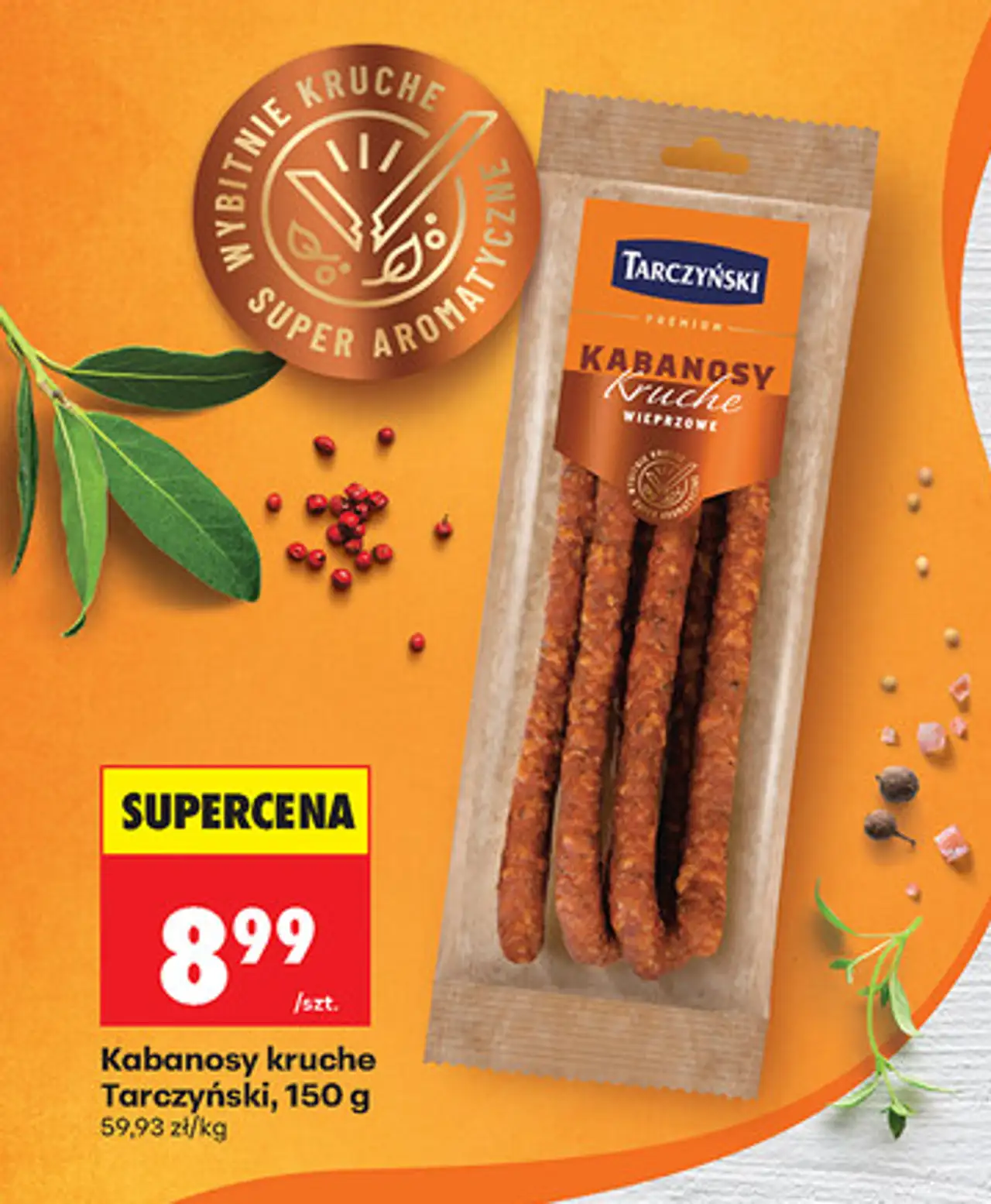 Kabanosy kruche Tarczyński, 150 g