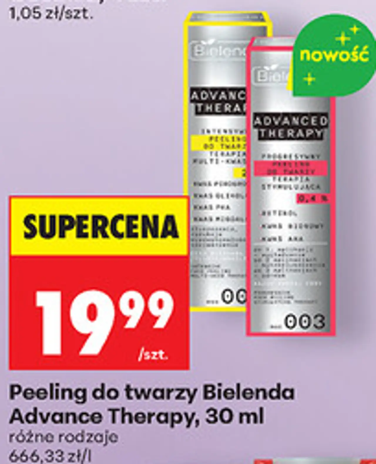 Peeling do twarzy Bielenda Advance Therapy, 30 ml