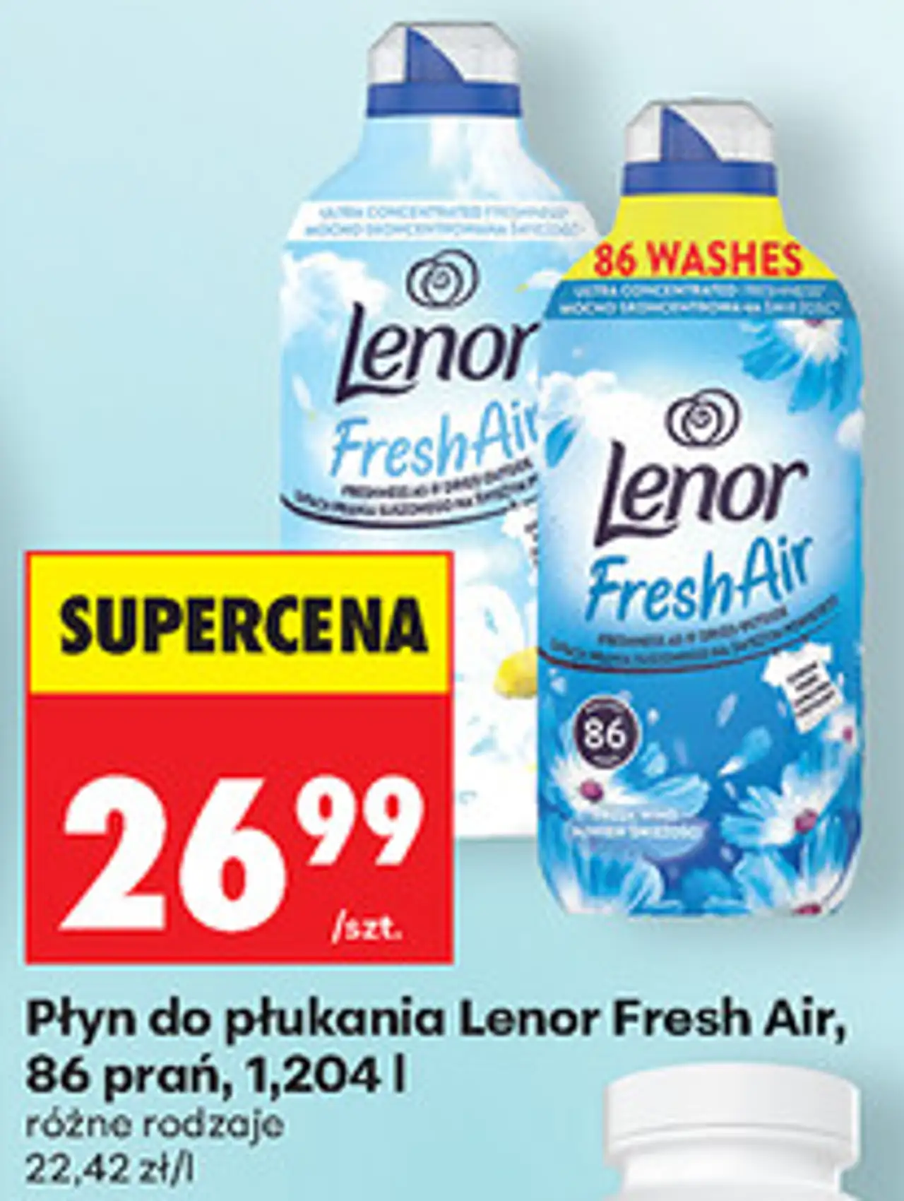 Płyn do płukania Lenor Fresh Air, 86 prań, 1,204 l