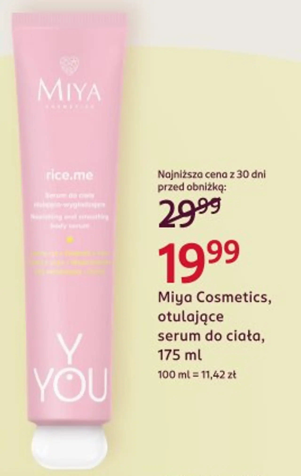 Miya Cosmetics, otulające serum do ciała, 175 ml