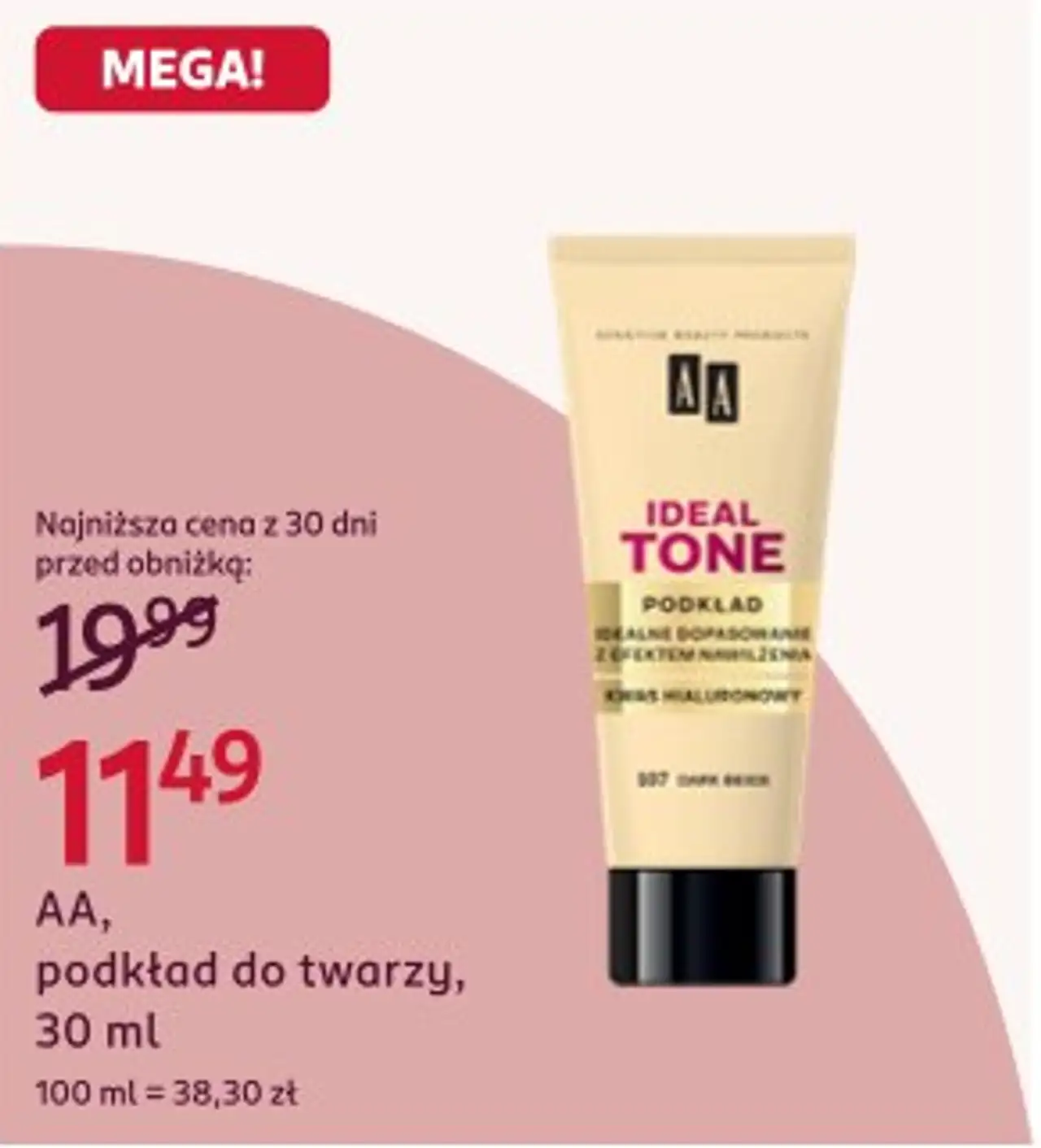 AA, podkład do twarzy, 30 ml