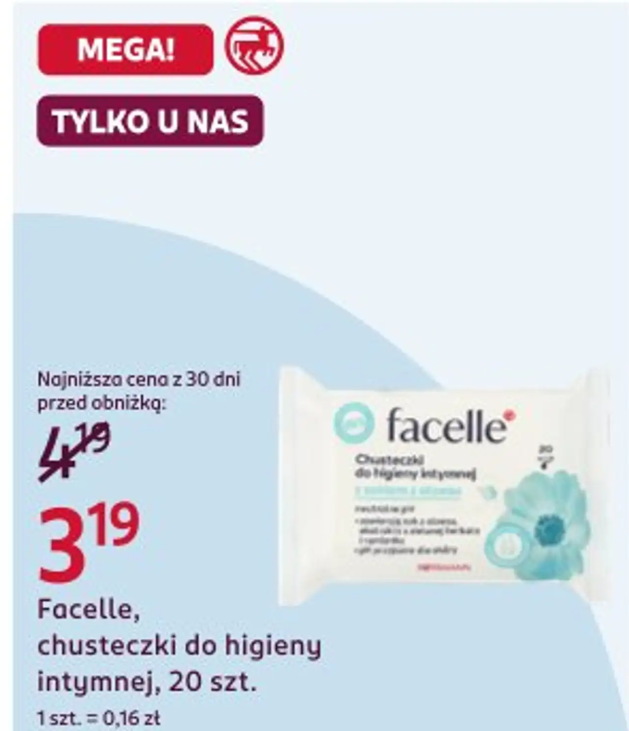 Facelle, chusteczki do higieny intymnej, 20 szt.
