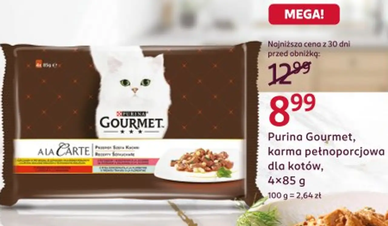 Purina Gourmet, karma pełnoporcjowa dla kotów, 4x85 g
