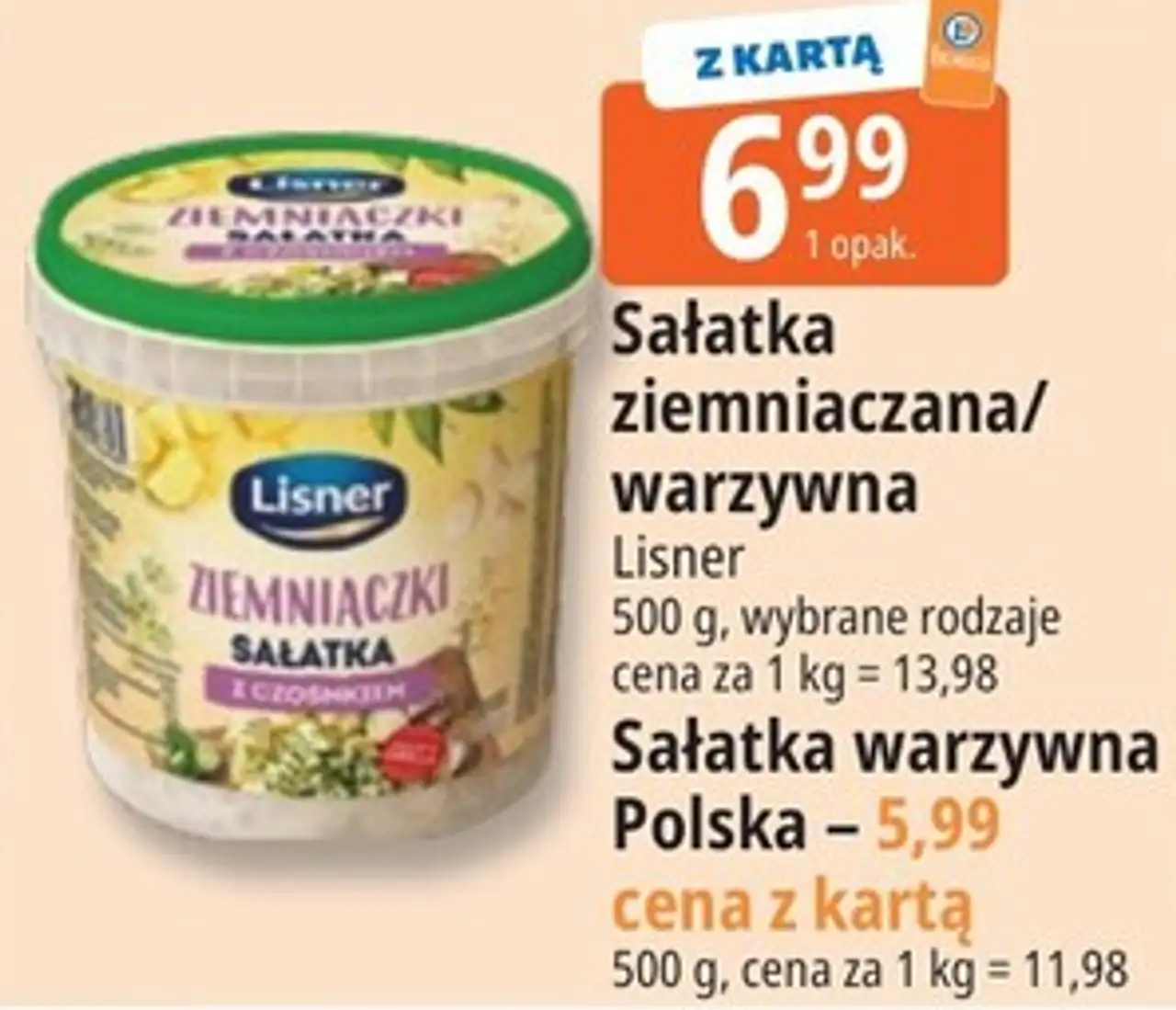 Sałatka ziemniaczana / warzywna Lisner