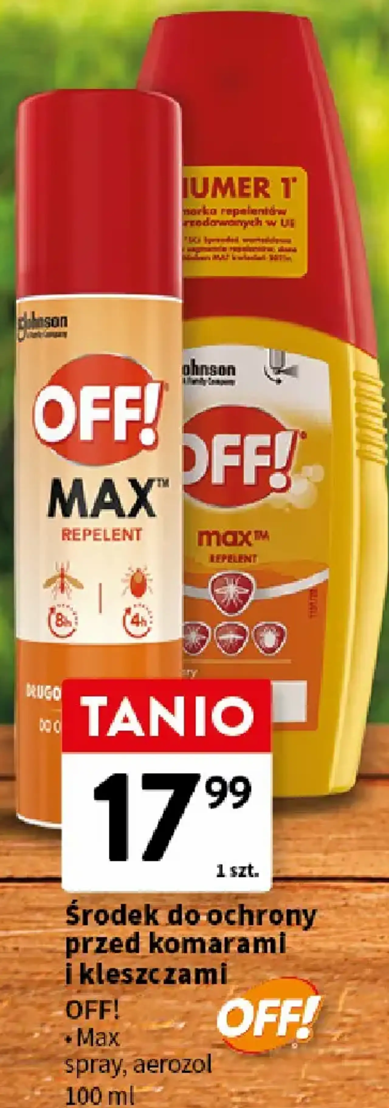 Środek do ochrony przed komarami i kleszczami OFF! Max spray, aerozol 100 ml