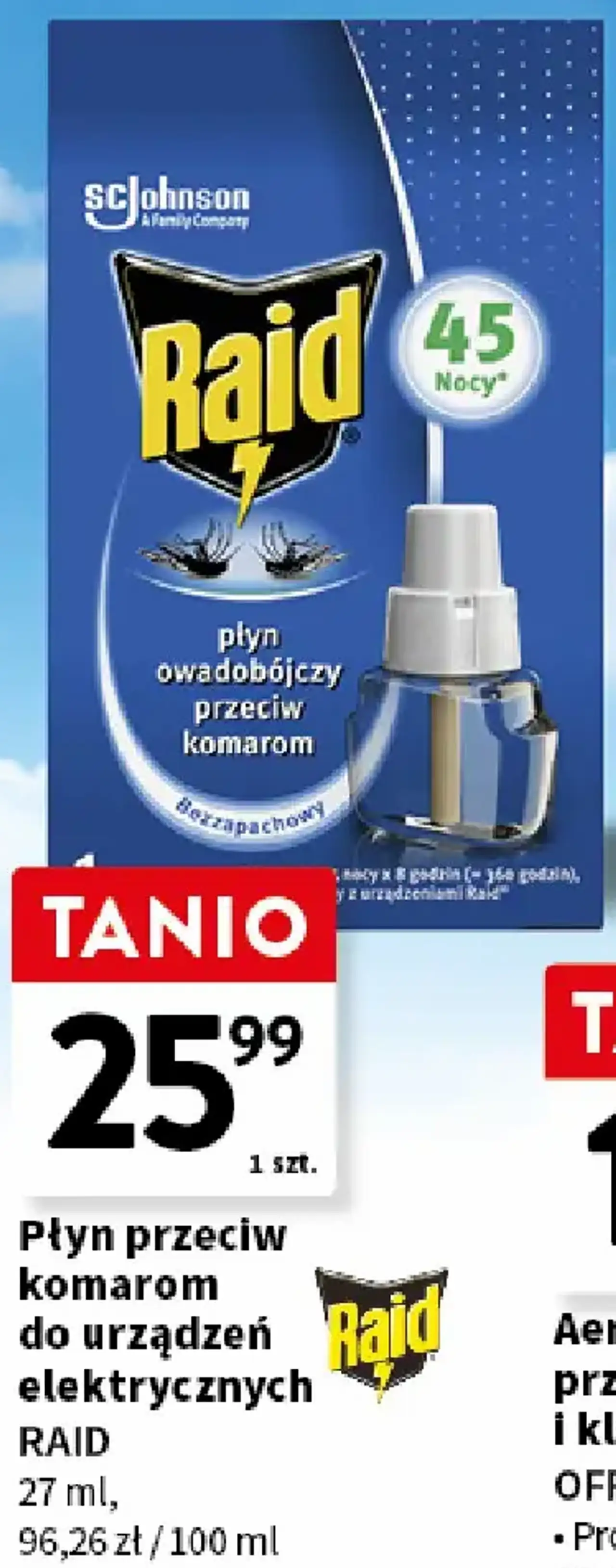 Płyn przeciw komarom do urządzeń elektrycznych RAID 27 ml
