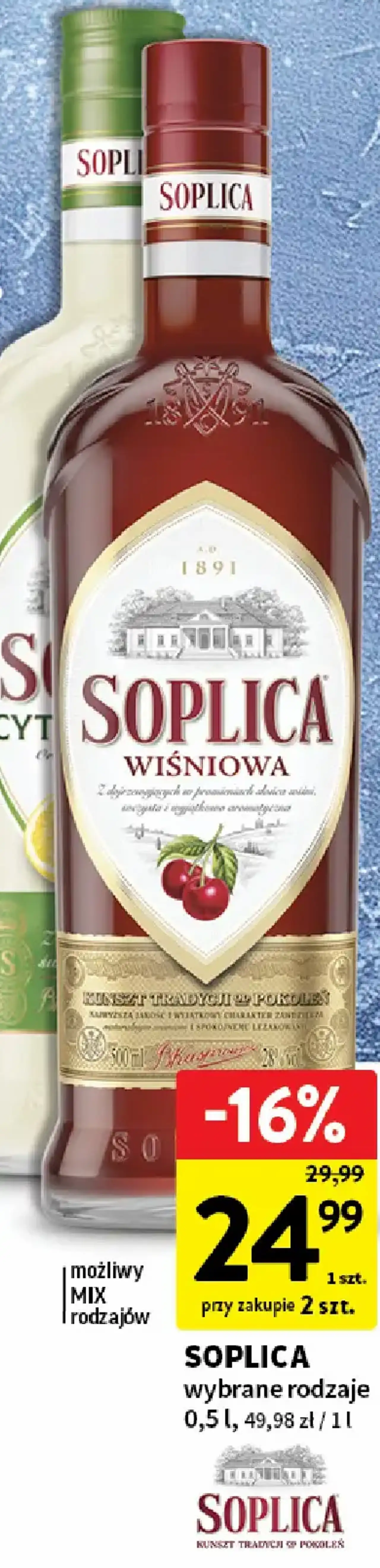 SOPLICA wybrane rodzaje 0,5 l