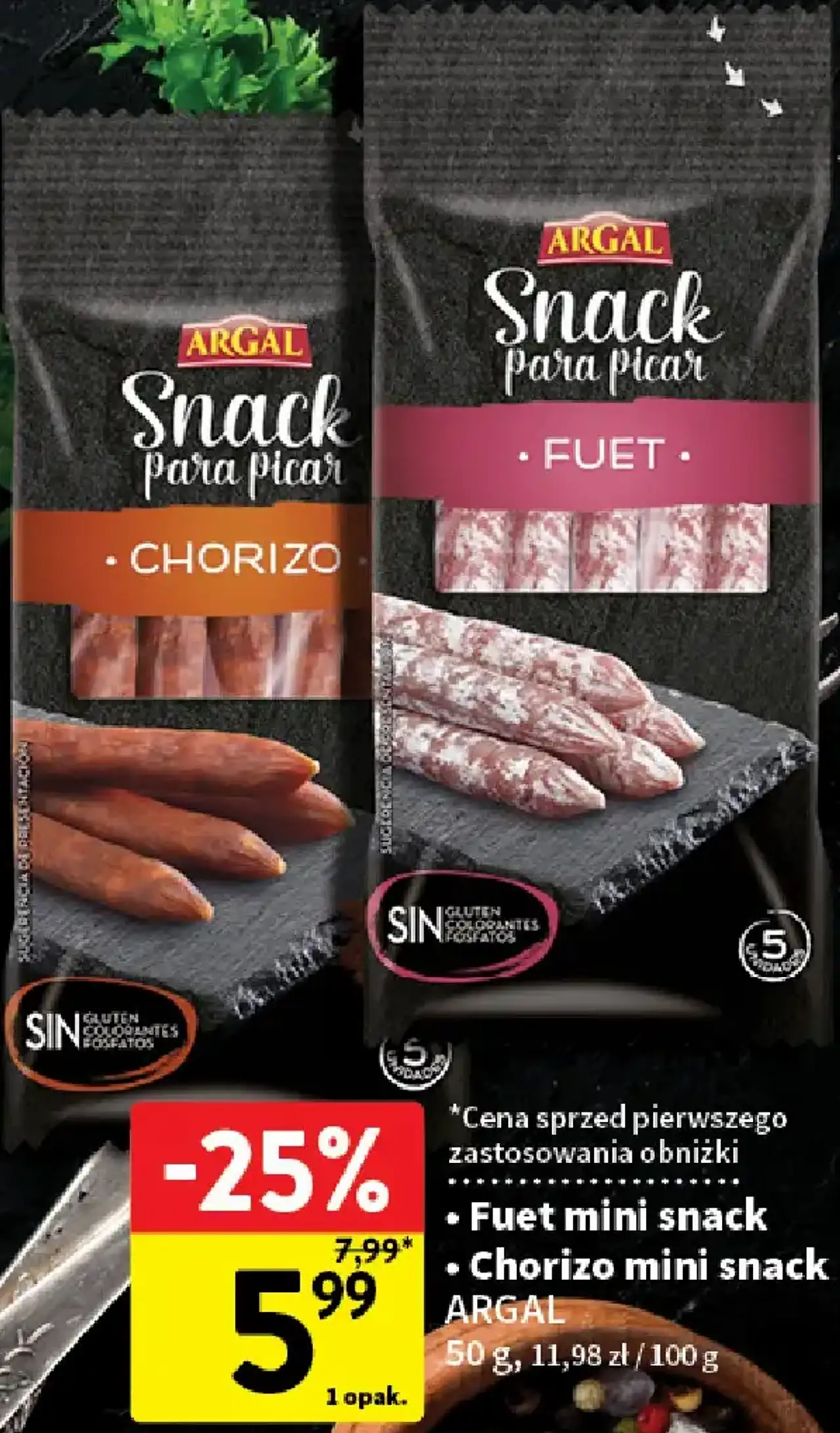 Fuet mini snack • Chorizo mini snack ARGAL