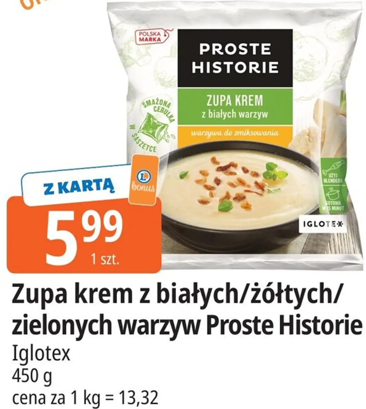 Zupa krem z białych/żółtych/zielonych warzyw Proste Historie