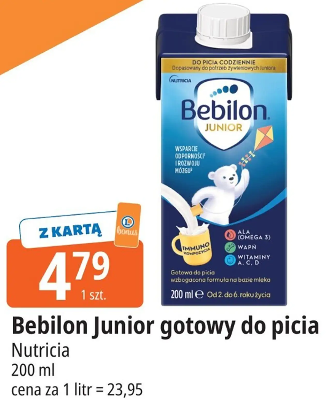 Bebilon Junior gotowy do picia Nutricia 200 ml