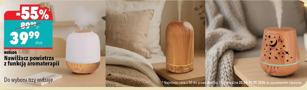 Nawilżacz powietrza z funkcją aromaterapii