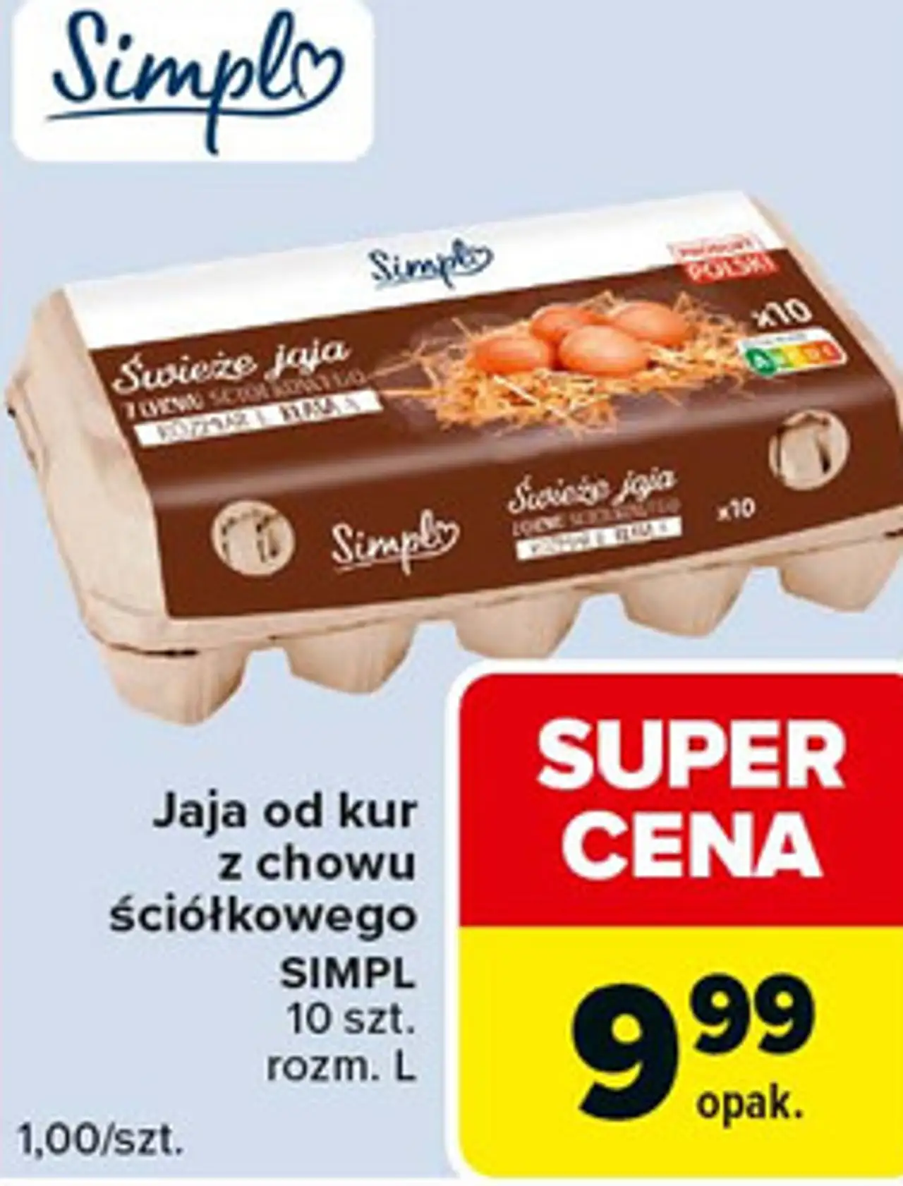 Jaja od kur z chowu ściółkowego SIMPL