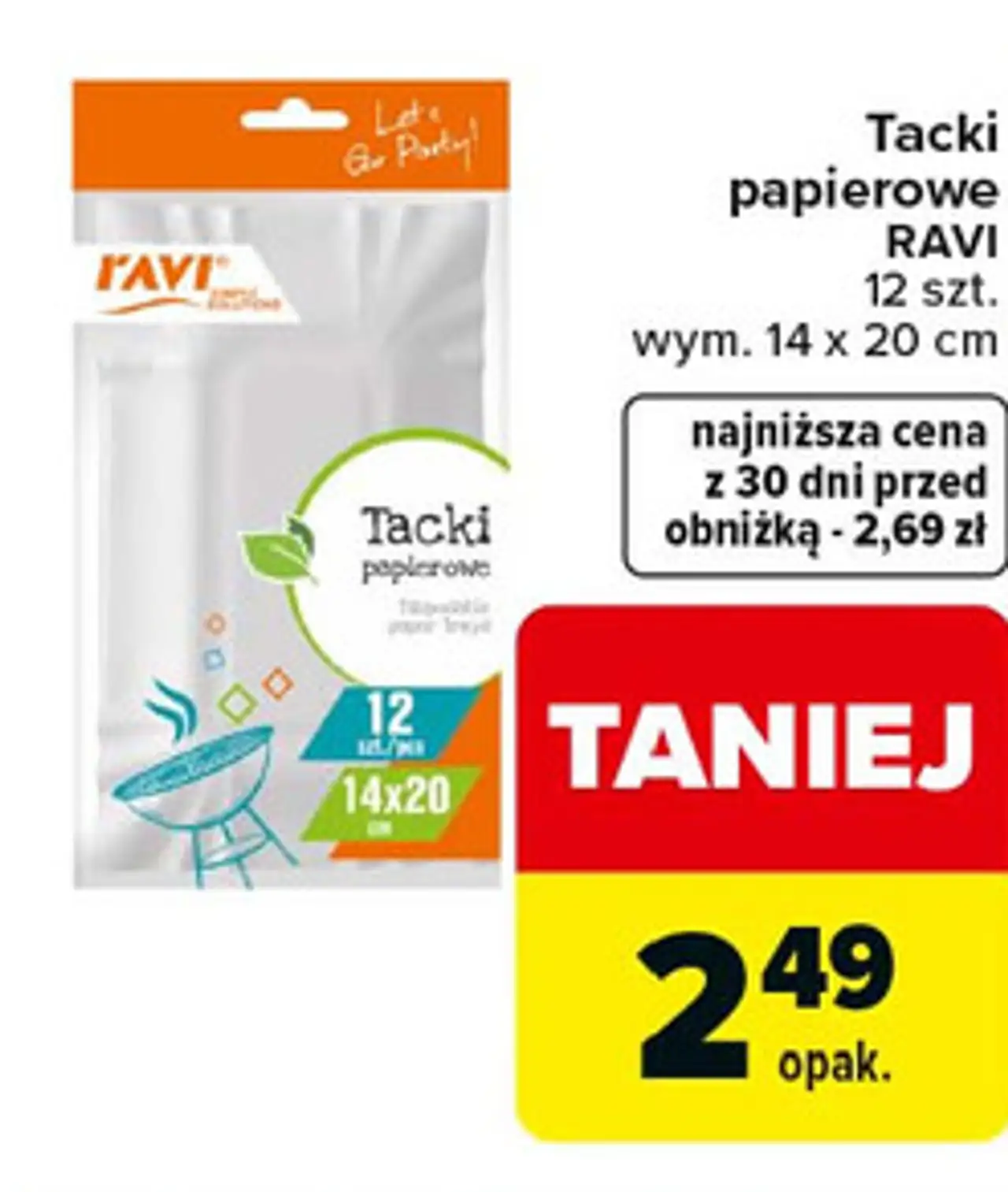 Tacki papierowe RAVI 12 szt.