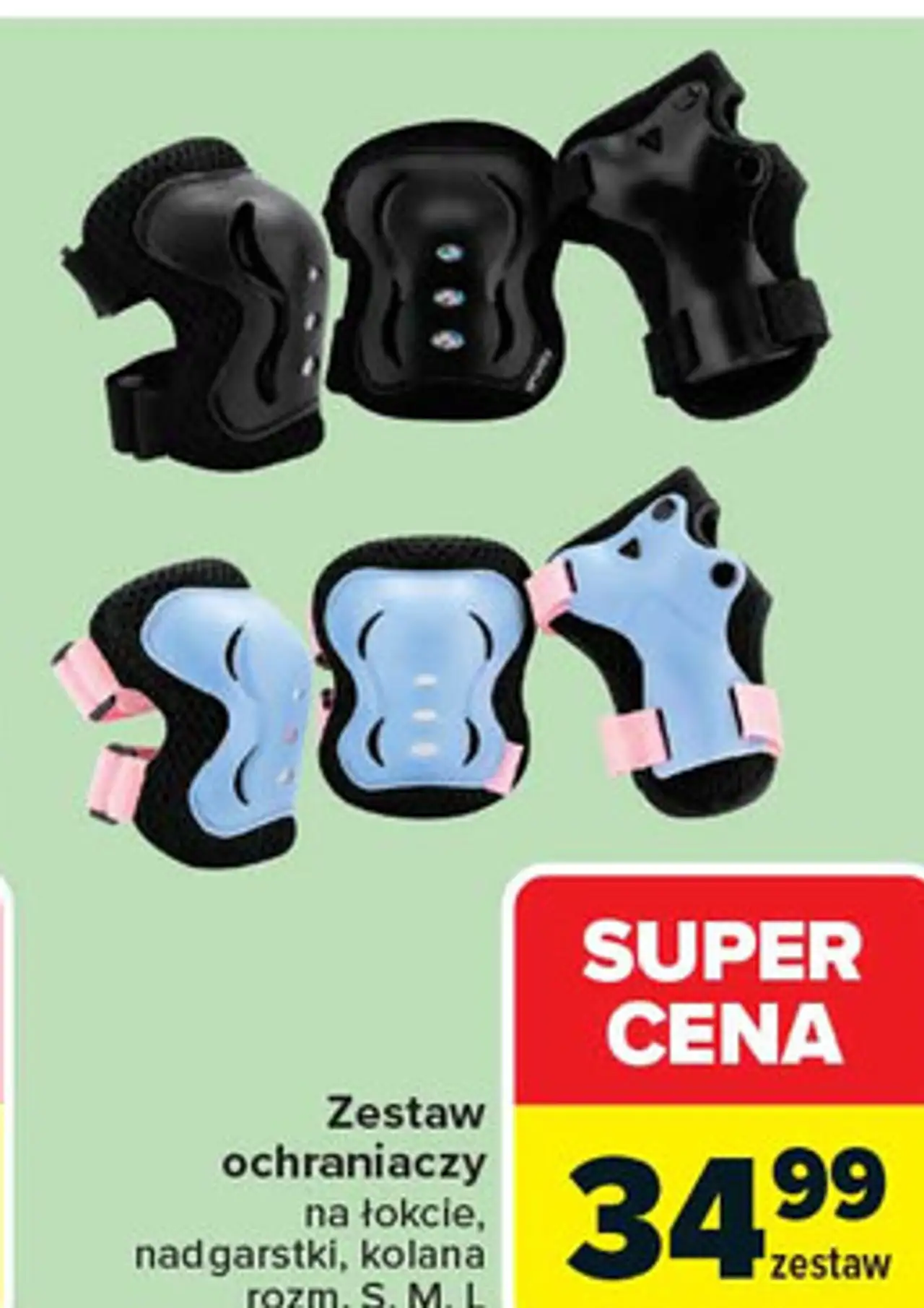 Zestaw ochraniaczy na łokcie, nadgarstki, kolana rozm. S, M, L