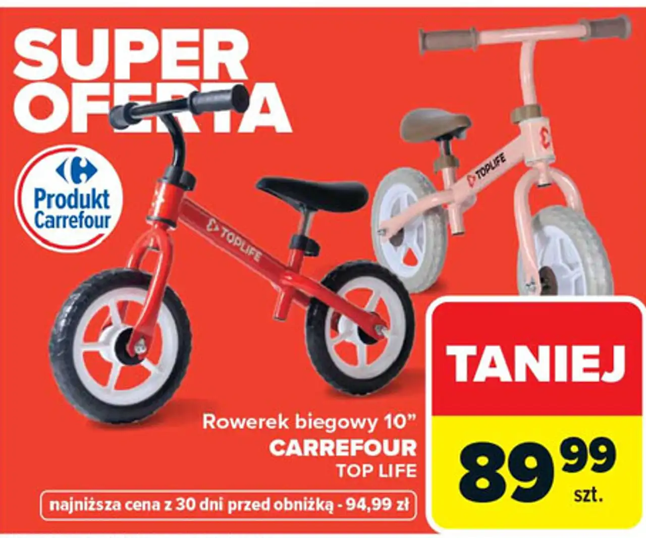 Rowerek biegowy 10" CARREFOUR TOP LIFE