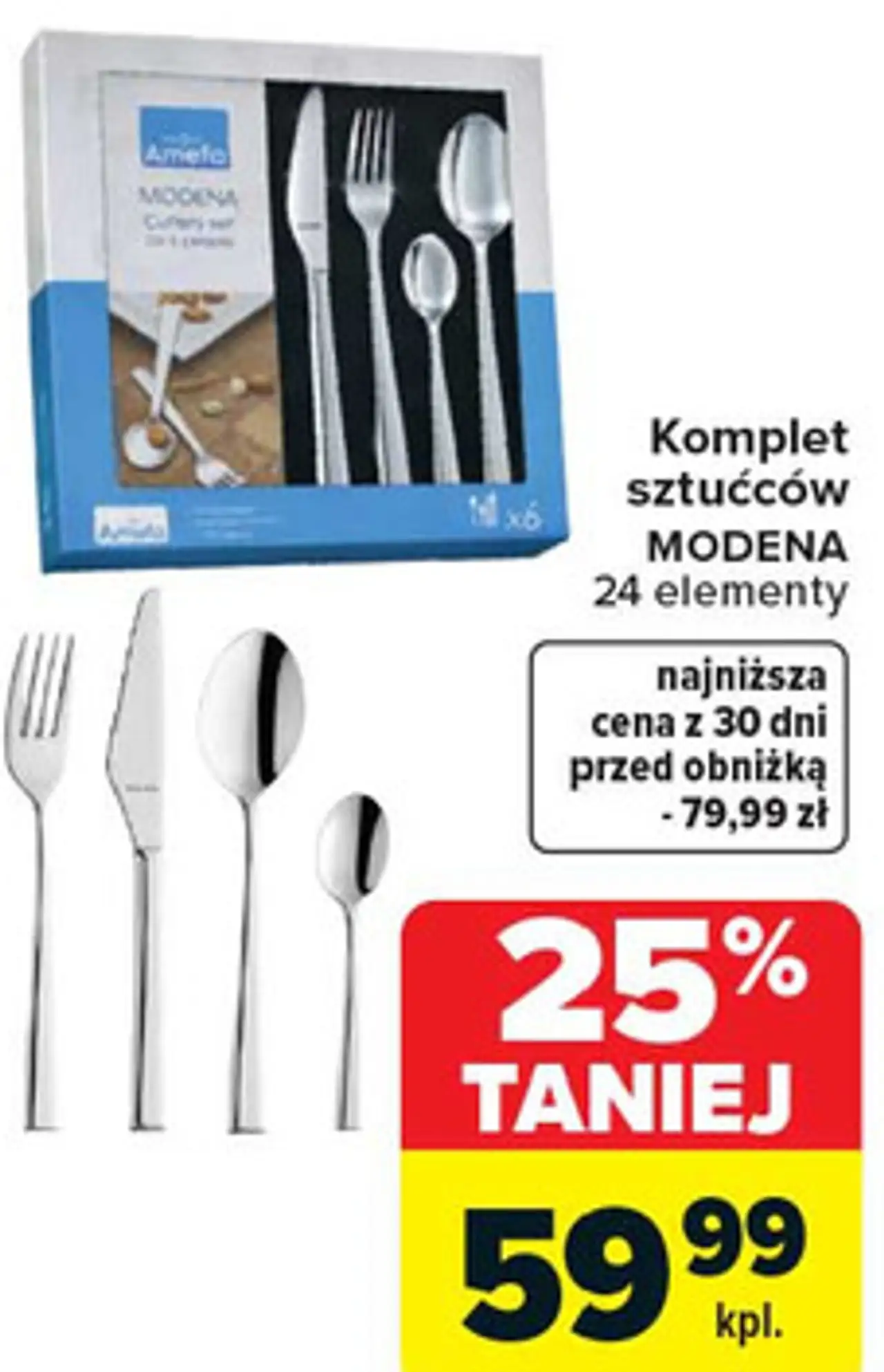 Komplet sztućców MODENA 24 elementy