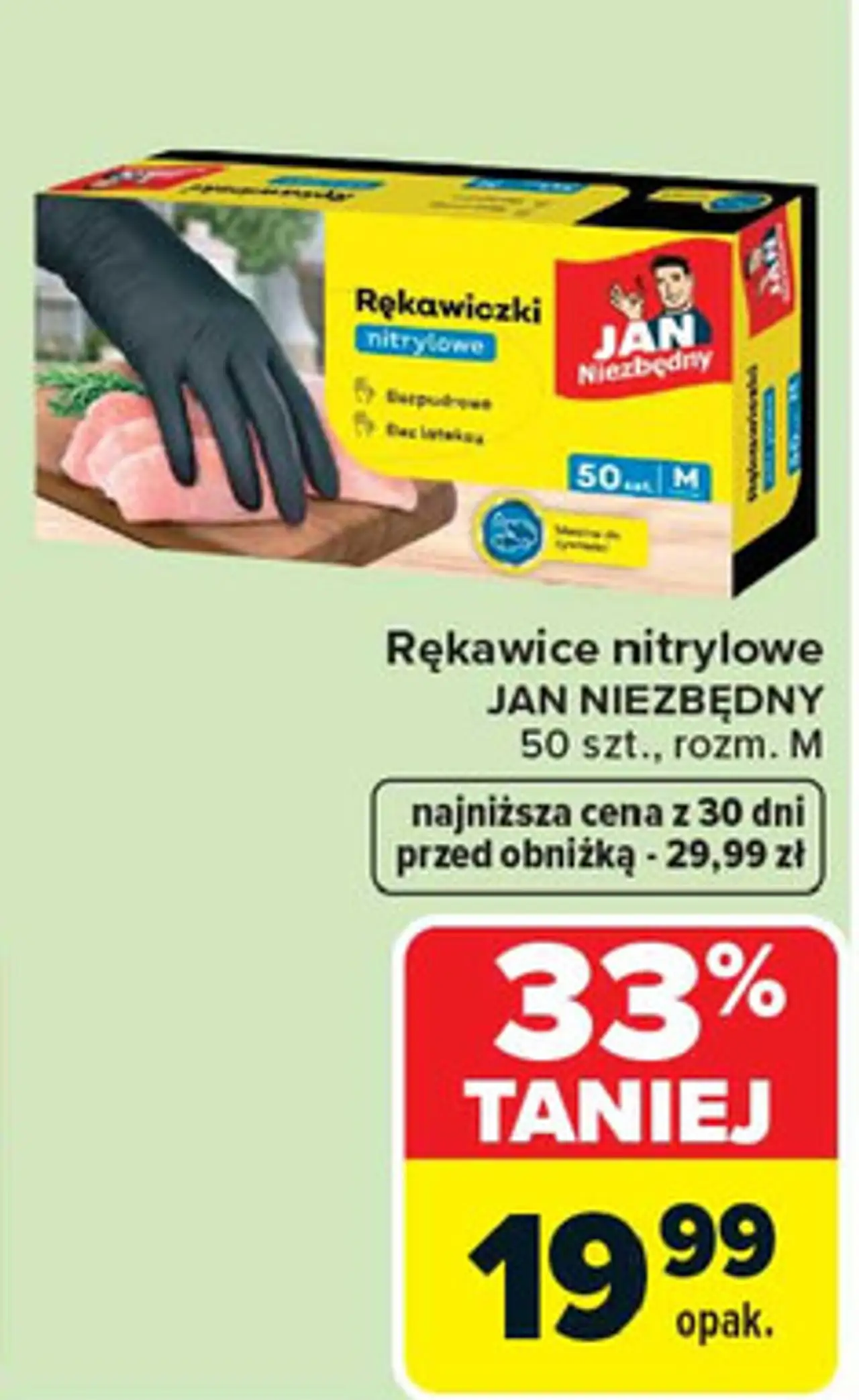 Rękawice nitrylowe rozm. m Jan Niezbędny