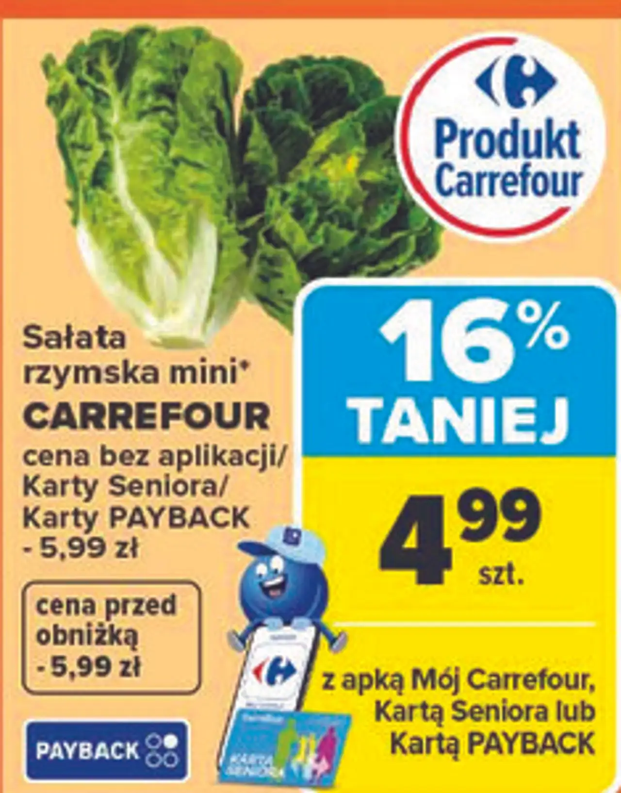 Sałata rzymska mini CARREFOUR